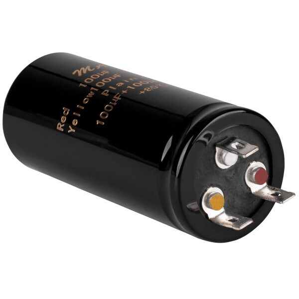 Main product image for 100uF + 100uF 500V Polarized Electrolytic Mult-Secti 020-608